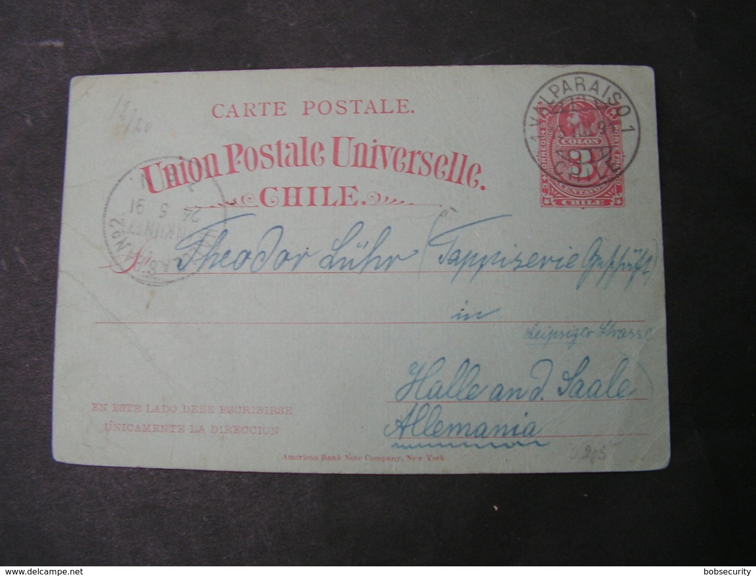 Chile Karte 1891 - Chile