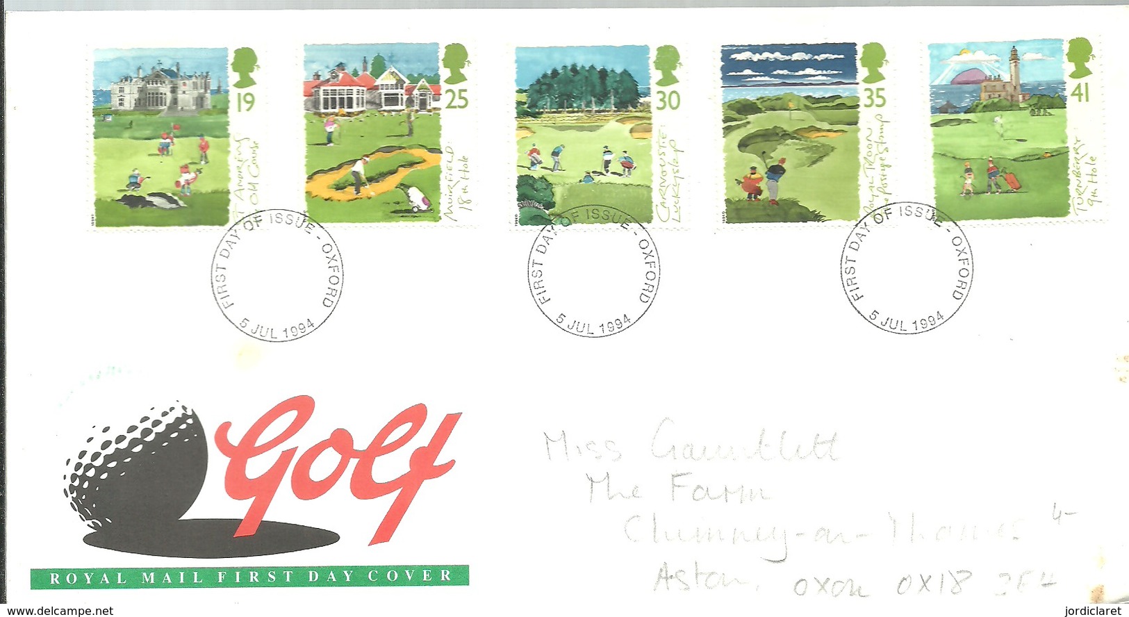 FDC GRAN BRETAÑA 1994 - Golf