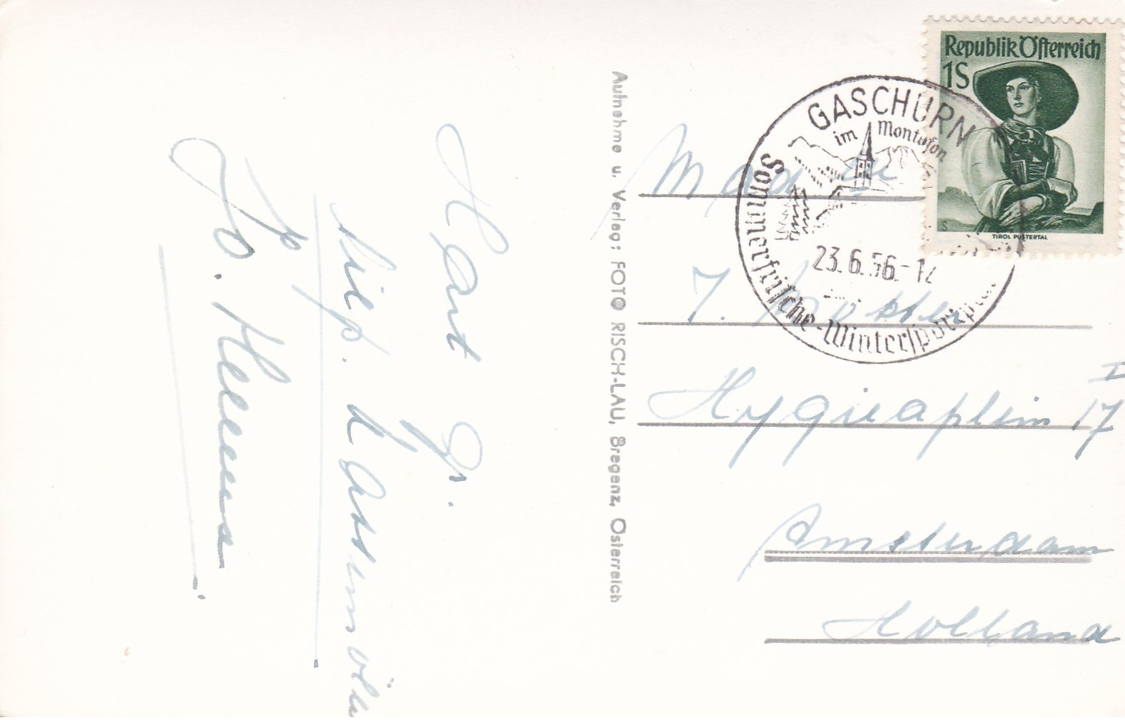 Old Post Card Of Posthotel Rossle Gaschurn I. Montafon,Vorarlberg, AustriaJ6. - Gaschurn
