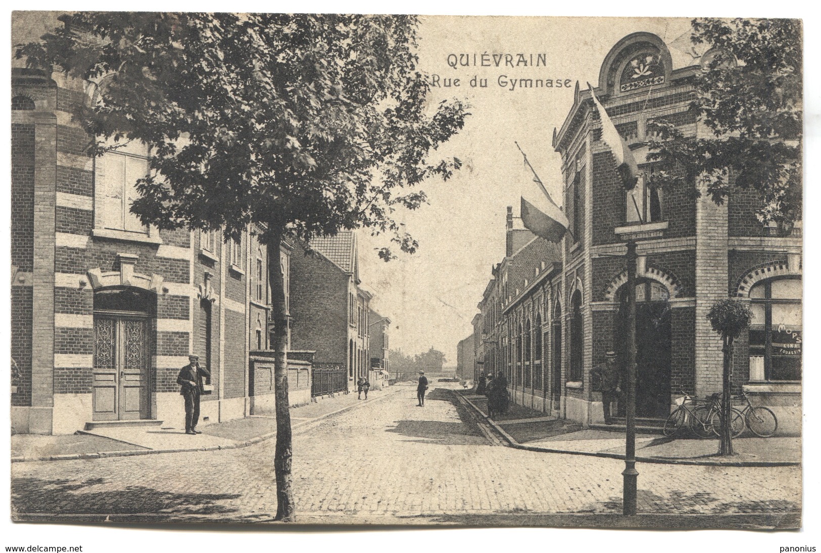 Belgium - QUIEVRAIN, Rue Du Gymnase, Old PC - Quiévrain