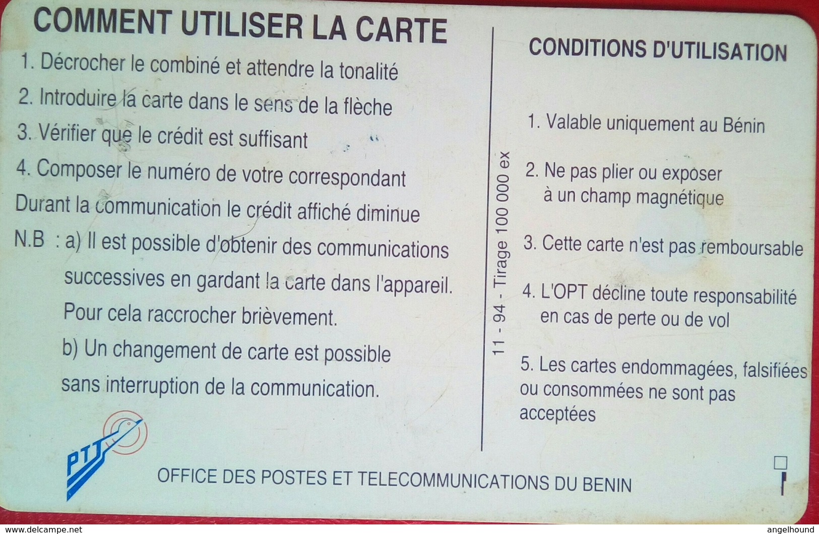 Timetable 50 Units - Benin