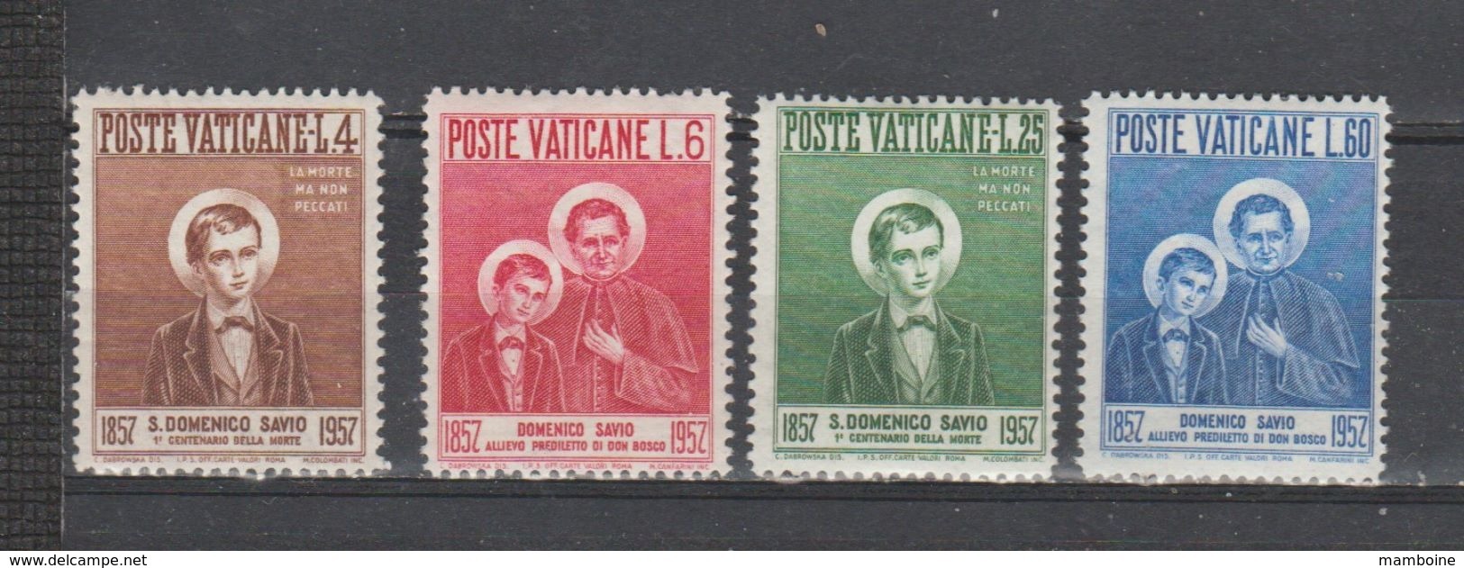 VATICAN  1957  N° 237 ~ 240  Neuf  X  (série Compléte) - Neufs