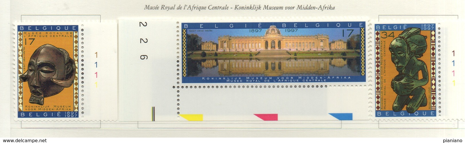 PIA - BELGIO  - 1997 : Centenario Del Museo Dell' Africa Centrale A Tervuren - (Yv  2727-29) - Nuovi