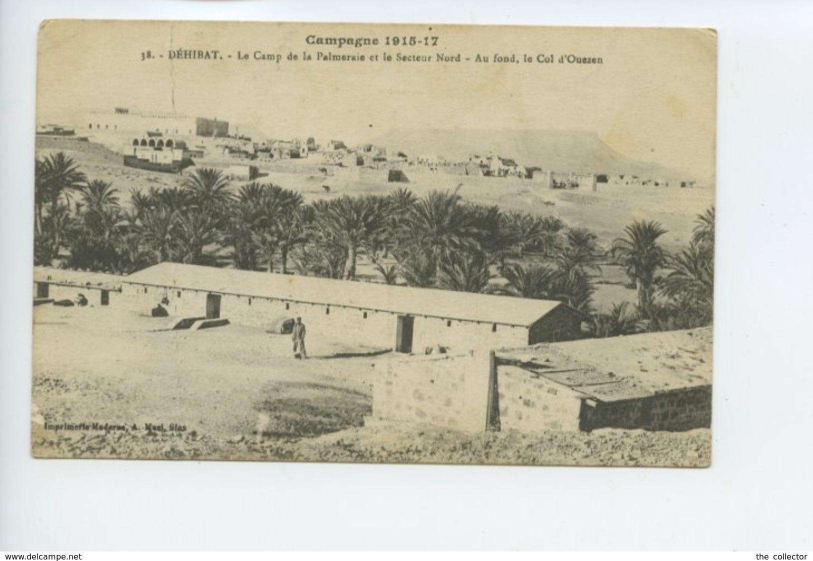 Cp De Collection A Voir - Tunisie - Campagne 1915-17 - Dehibat - Le Camp De La Palmeraie - Tunisia