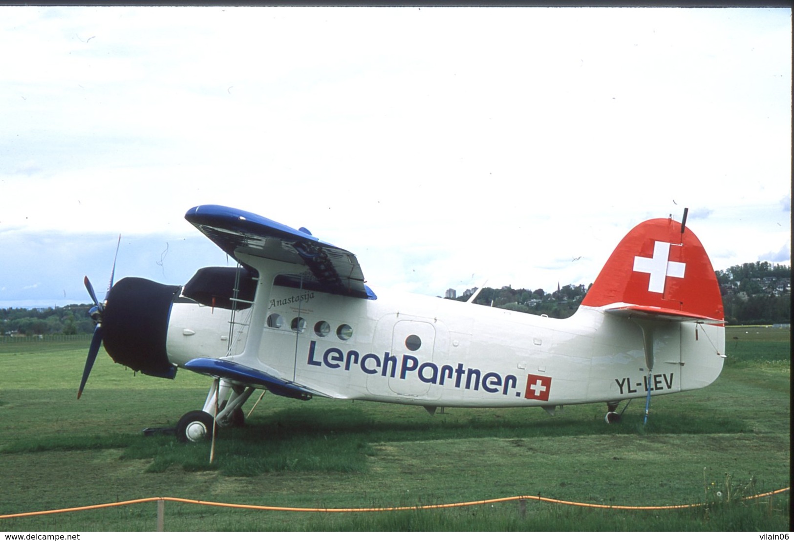 SLIDE / AVION / AIRCRAFT  ORIGINAL  LERCHPARTENER  ANTONOV 2  YL-LEV - Diapositives