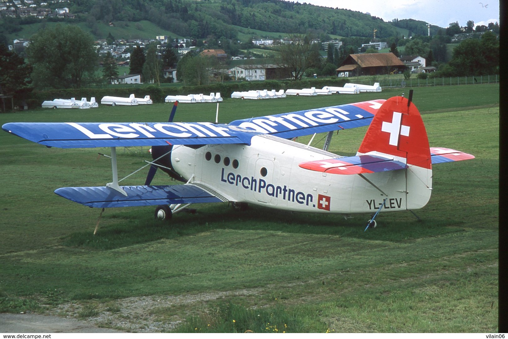 SLIDE / AVION / AIRCRAFT  ORIGINAL  LERCHPARTENER  ANTONOV 2  YL-LEV - Diapositives (slides)