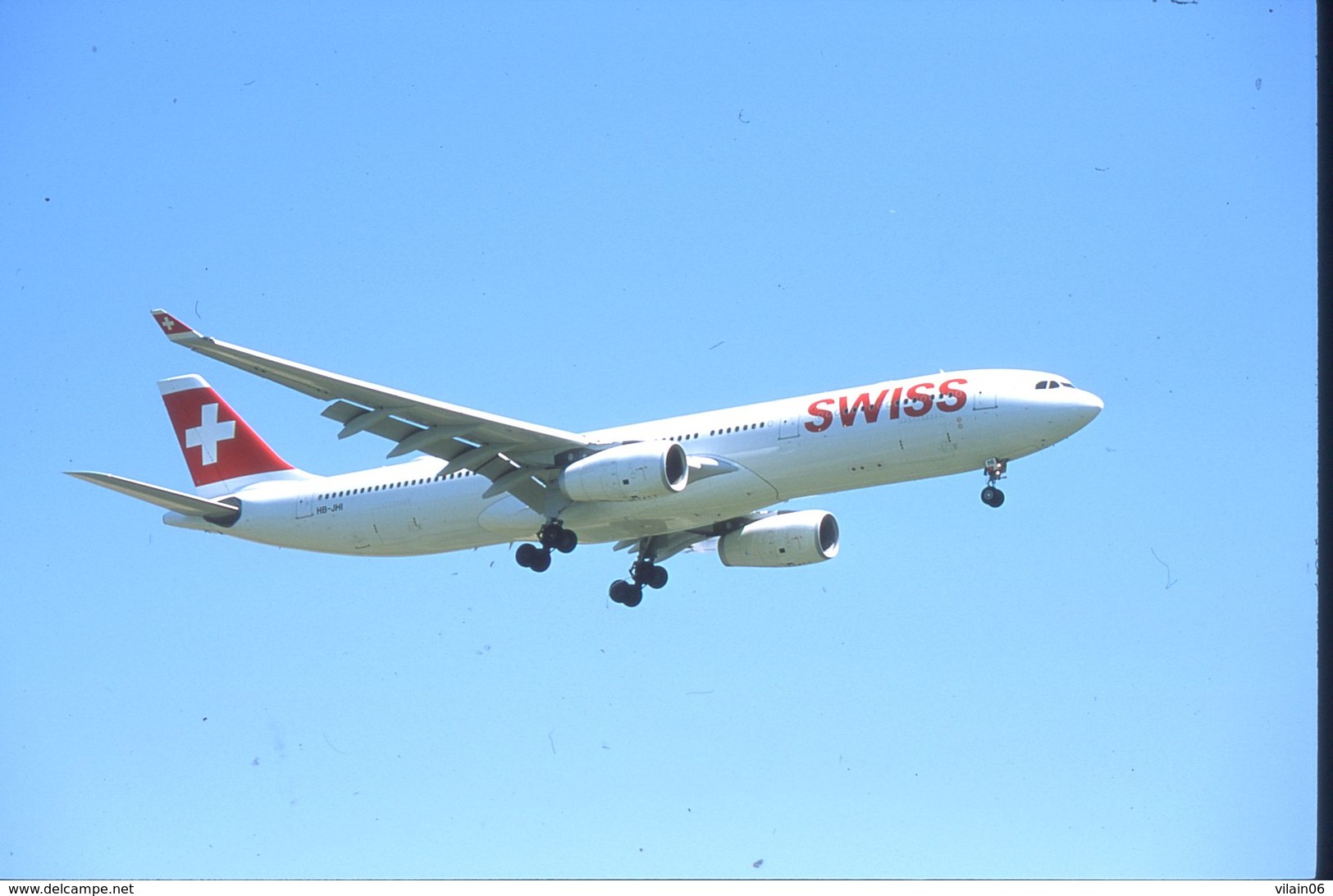 SLIDE / AVION / AIRCRAFT  ORIGINAL   SWISS  A 330  HB-JHI - Diapositives