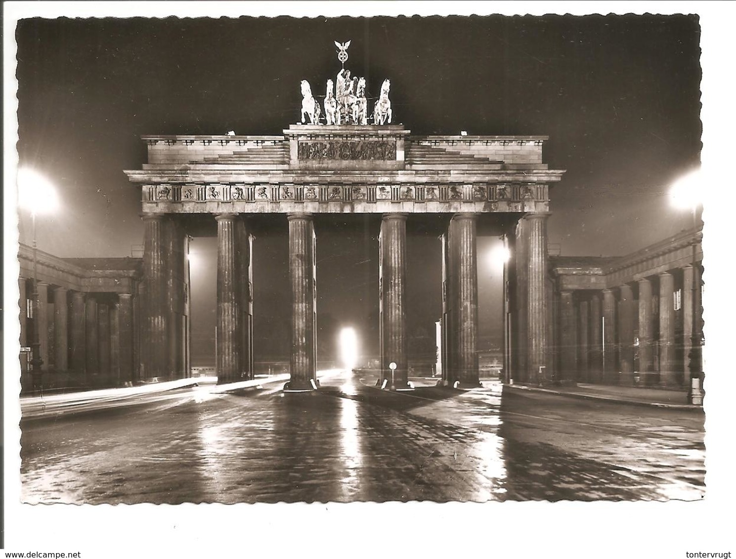 Europa 40Pf Mi296.Berlin Industriausstellung Sstpl.Foto AK Brandenburger Tor Bei Nacht - Covers & Documents