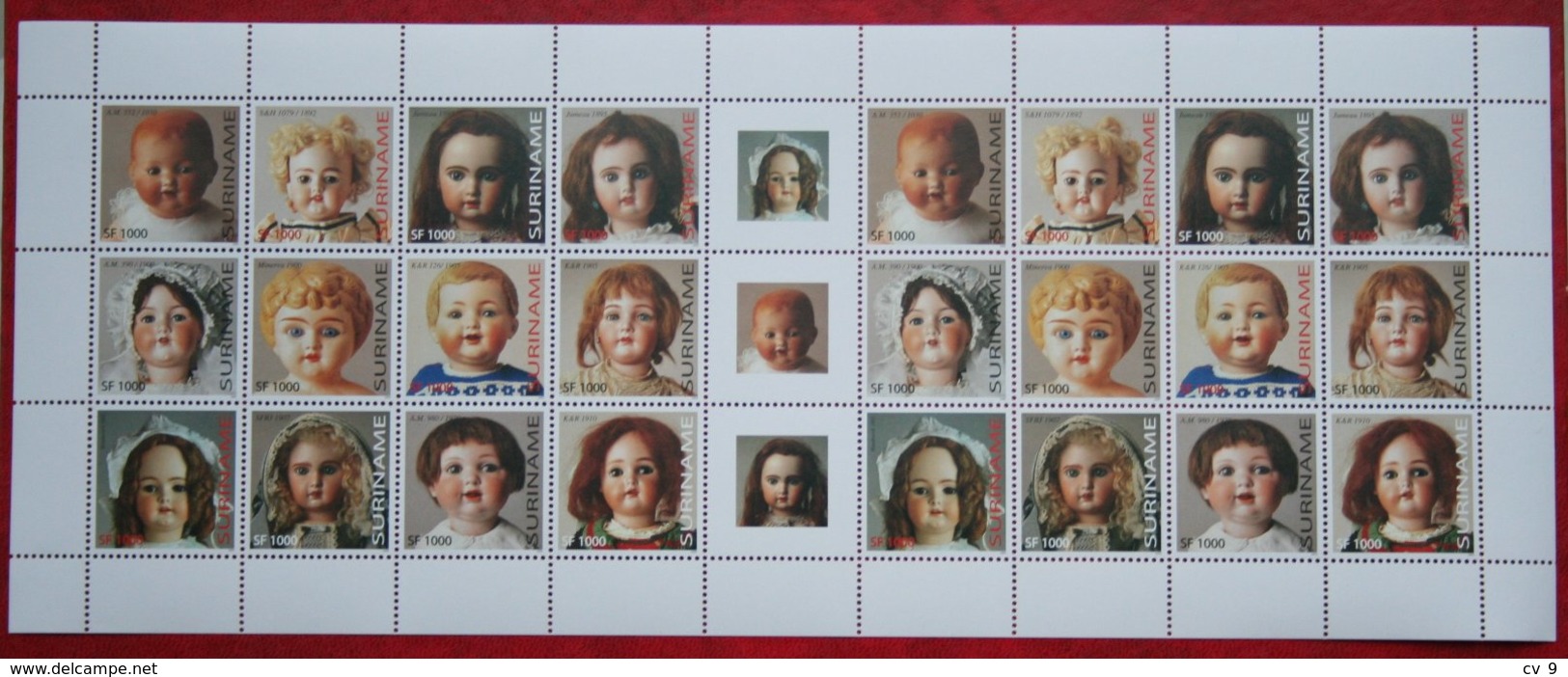 Surinam / Suriname 2003 Poppen Puppets Dolls Complete Sheet  (ZBL 1194-1205  Mi 1866-1877  Sc -) POSTFRIS / MNH ** - Suriname