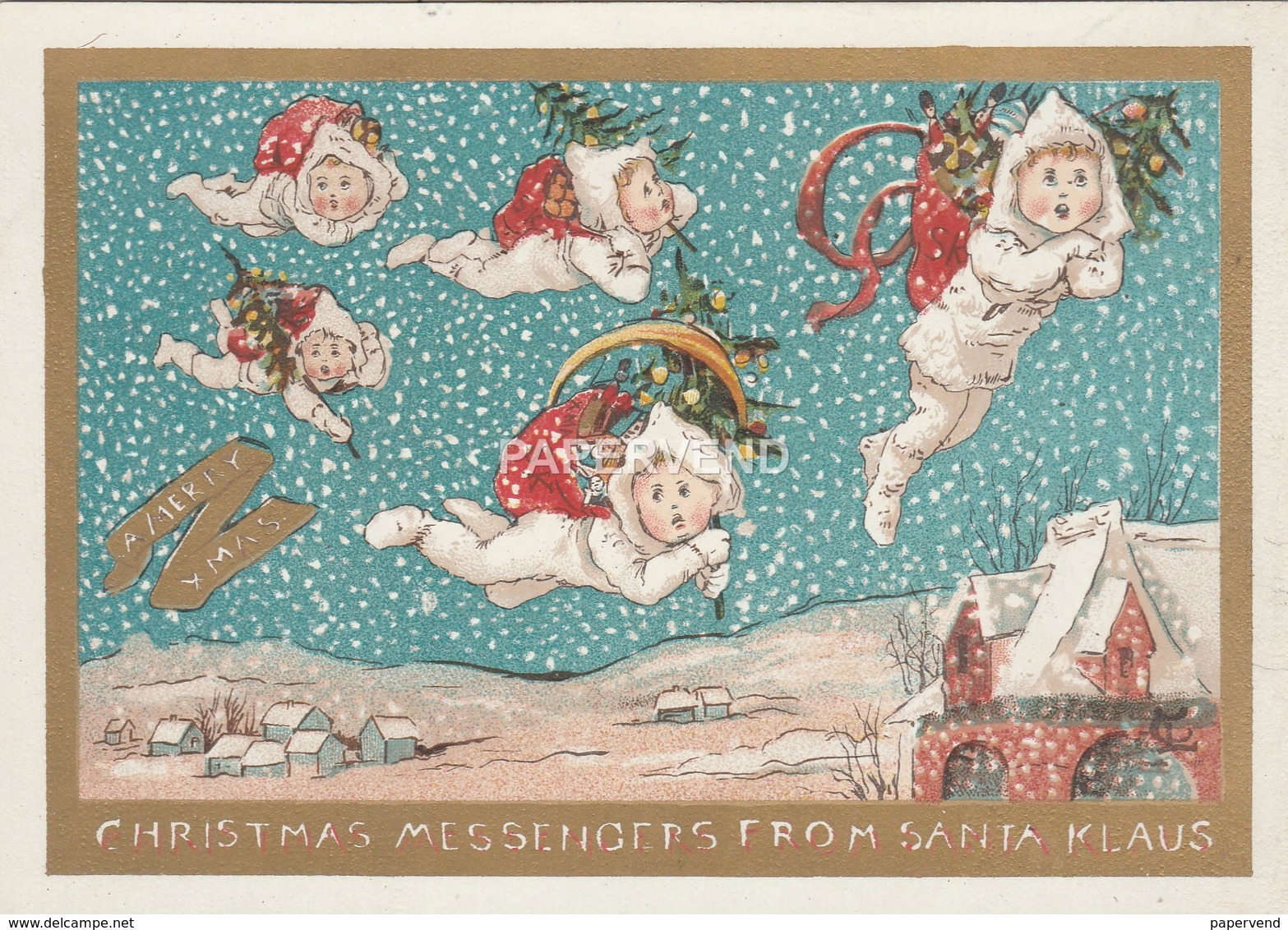 Greeting Card  TL Snow Babies  Flying   Egc180 - Unclassified