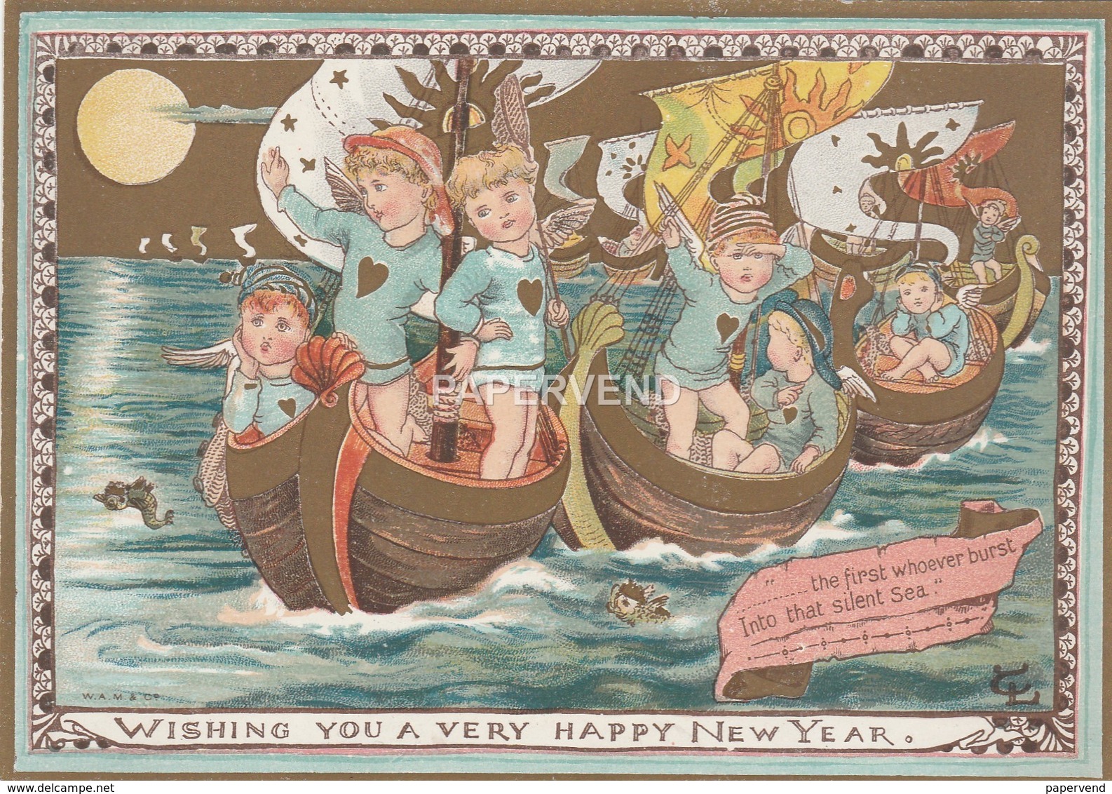 Greeting Card  TL Angels In Boats   Egc181 - Unclassified