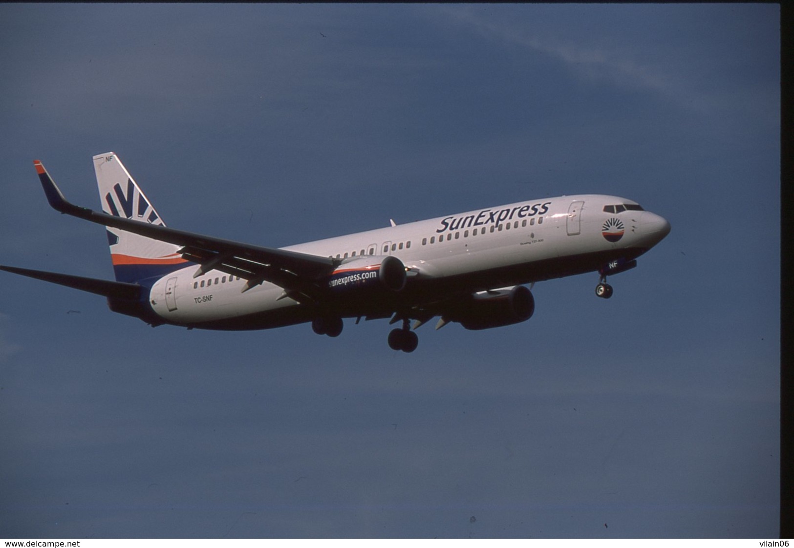 SLIDE / AVION / AIRCRAFT  ORIGINAL   SUN EXPRESS  B 737 800  TC-SNF - Diapositives