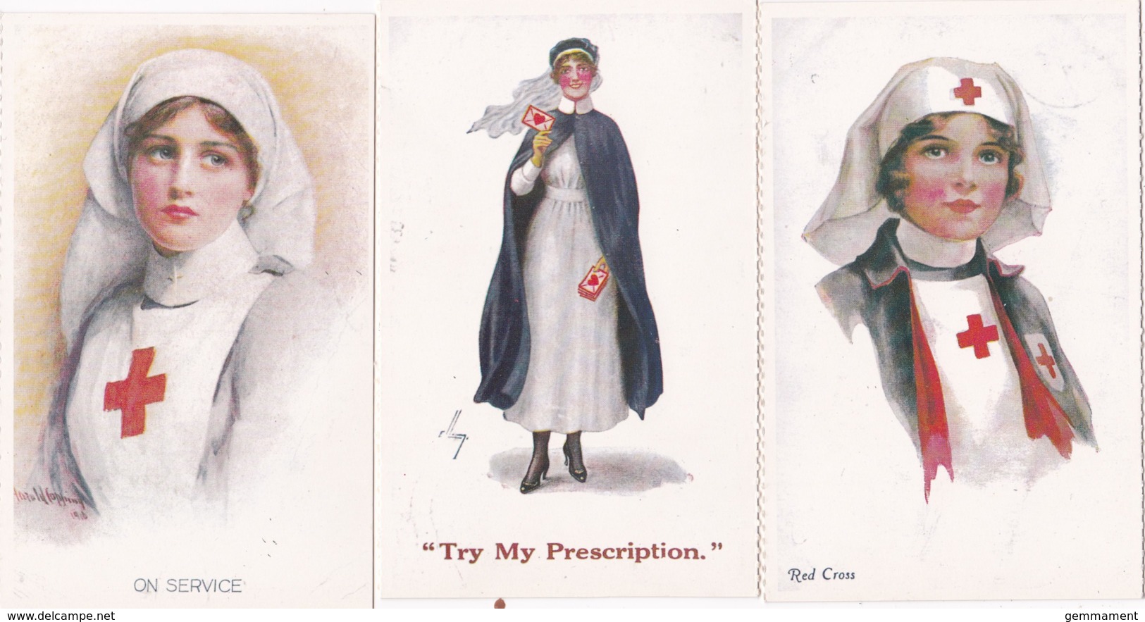 6 REPRO POSTCARDS OF THE NURSING PROFESSION - Other & Unclassified