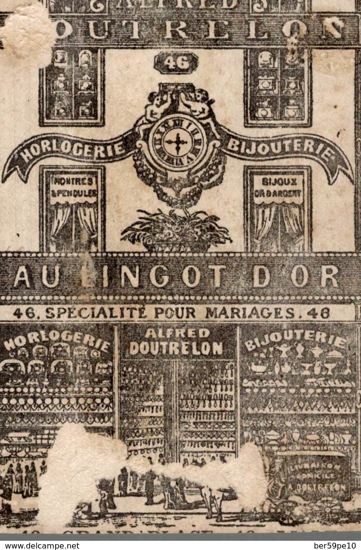 CHROMO AU LINGOT D'OR HORLOGERIE BIJOUTERIE ALFRED DOUTRELON  L'EMIR ET LA SERVANTE - Autres & Non Classés