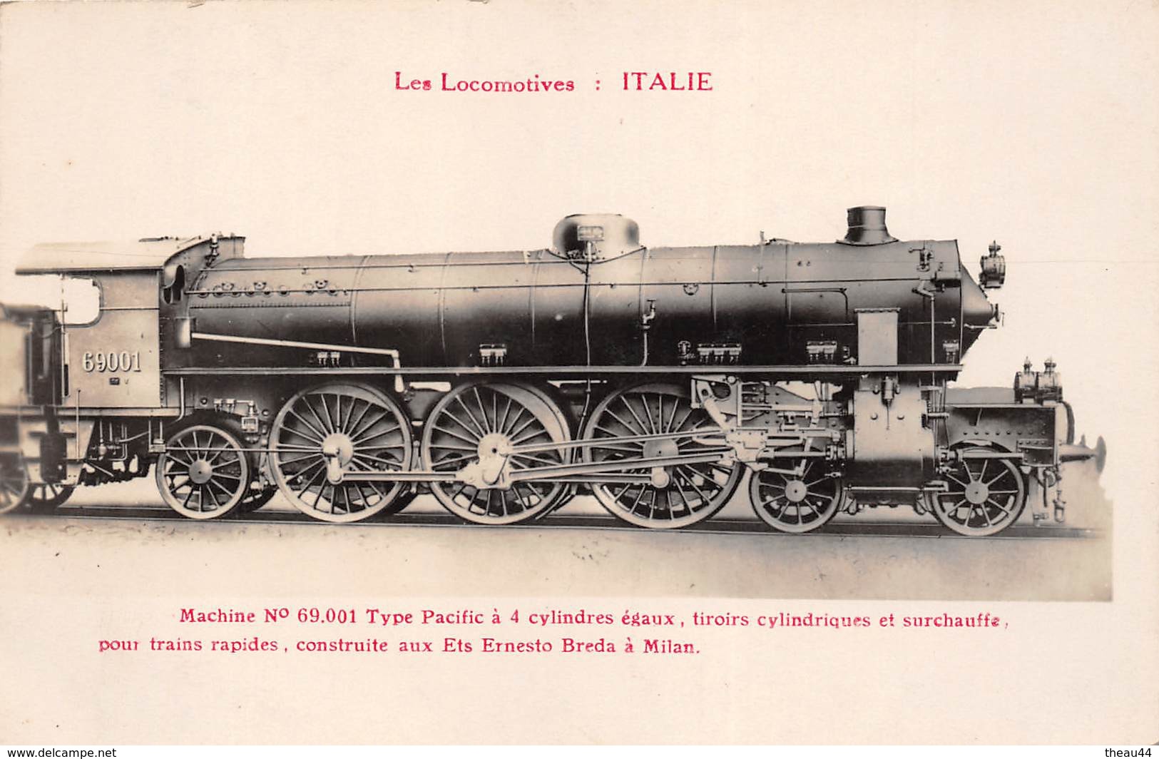 ¤¤  -    Carte-Photo   -   Les Locomotives Type Pacific En ITALIE  -  Train , Chemin De Fer   ¤¤ - Matériel