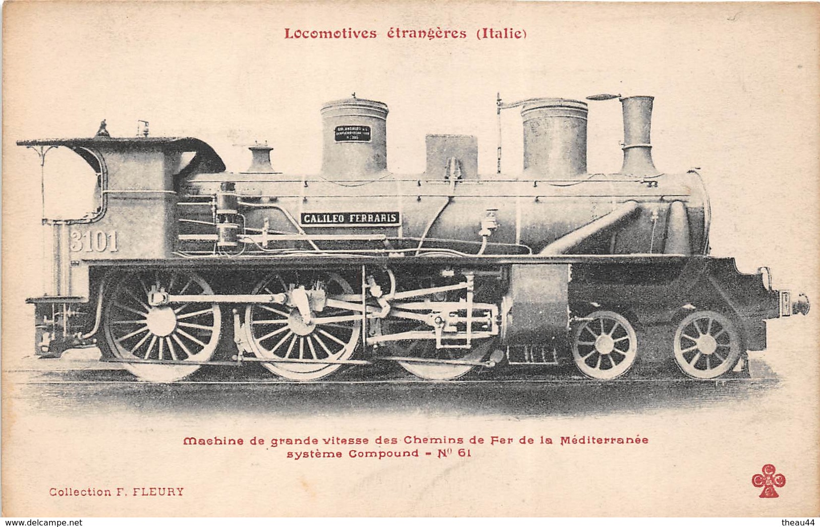 ¤¤  -    Locomotives Etrangère   -  ITALIE  -  Train , Chemin De Fer   ¤¤ - Matériel