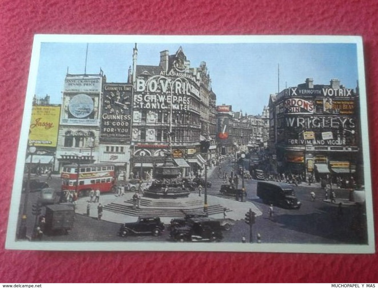 POSTAL POSTCARD CARTE POSTALE REINO UNIDO LONDON LONDRES PICADILLY CIRCUS PUBLICIDAD GUINNESS SCHWEPPES...UNITED KINGDOM - Piccadilly Circus