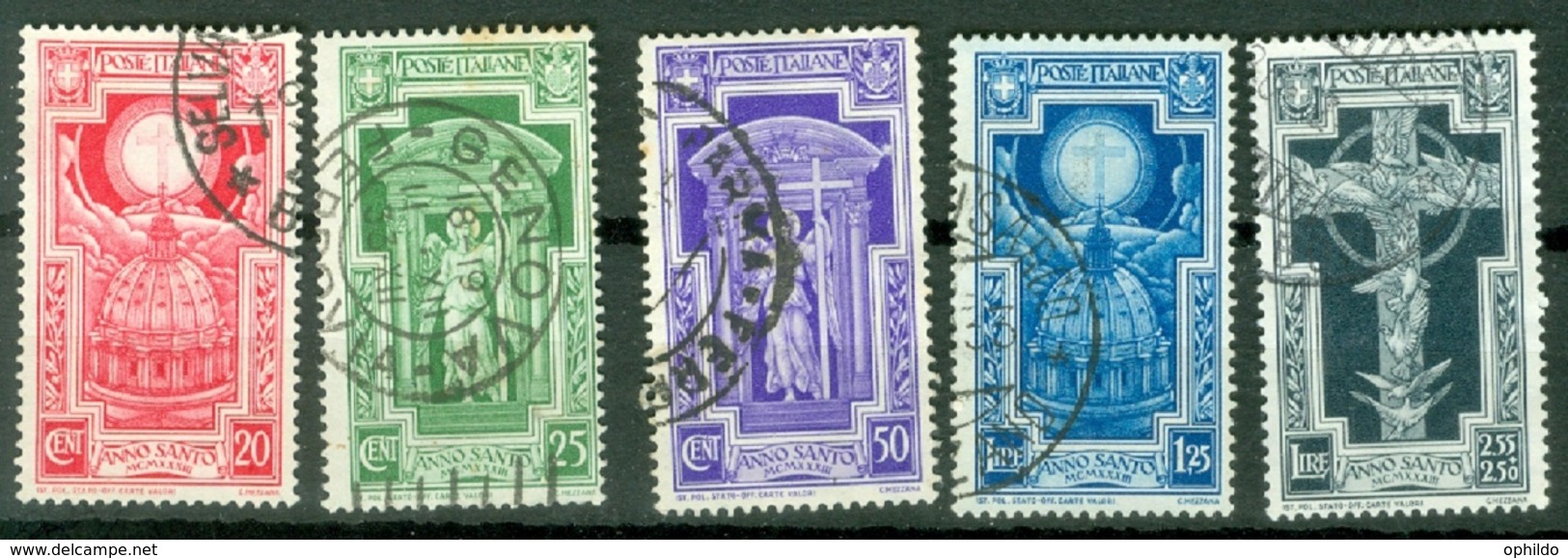 Italie    Yvert  325/329  Ou  Sassone  345/349   Ob   TB - Used