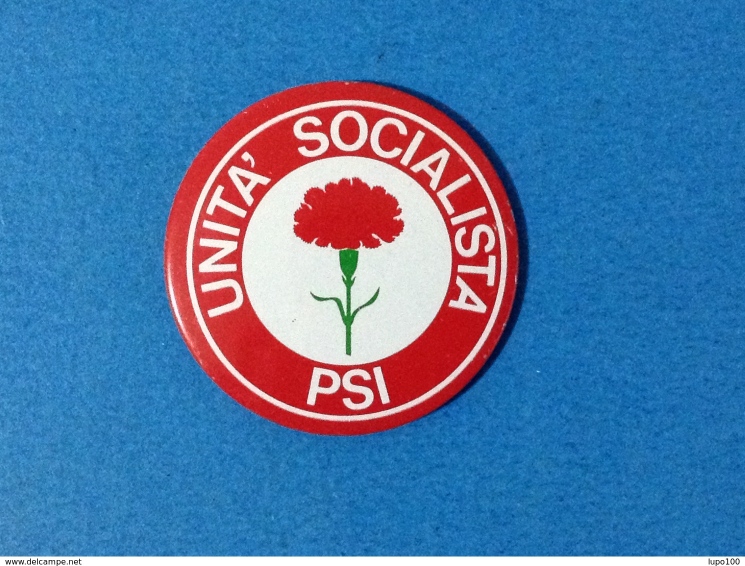 PARTITO SOCIALISTA ITALIANO PSI STEMMA GAROFANO ROSSO VECCHIA SPILLA PINS GADGET VINTAGE - Associazioni