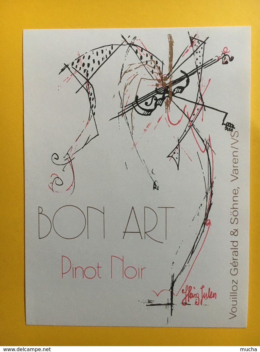 9088 - Pinot Noit Bon Art Gérald Vouiloz Varen Suisse Artiste Heinz Julen - Art