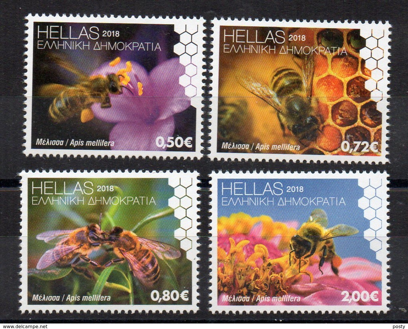 GRECE - GREECE - 2018 - APICULTURE - BEES - ABEILLES - MIEL - HONEY - - Unused Stamps