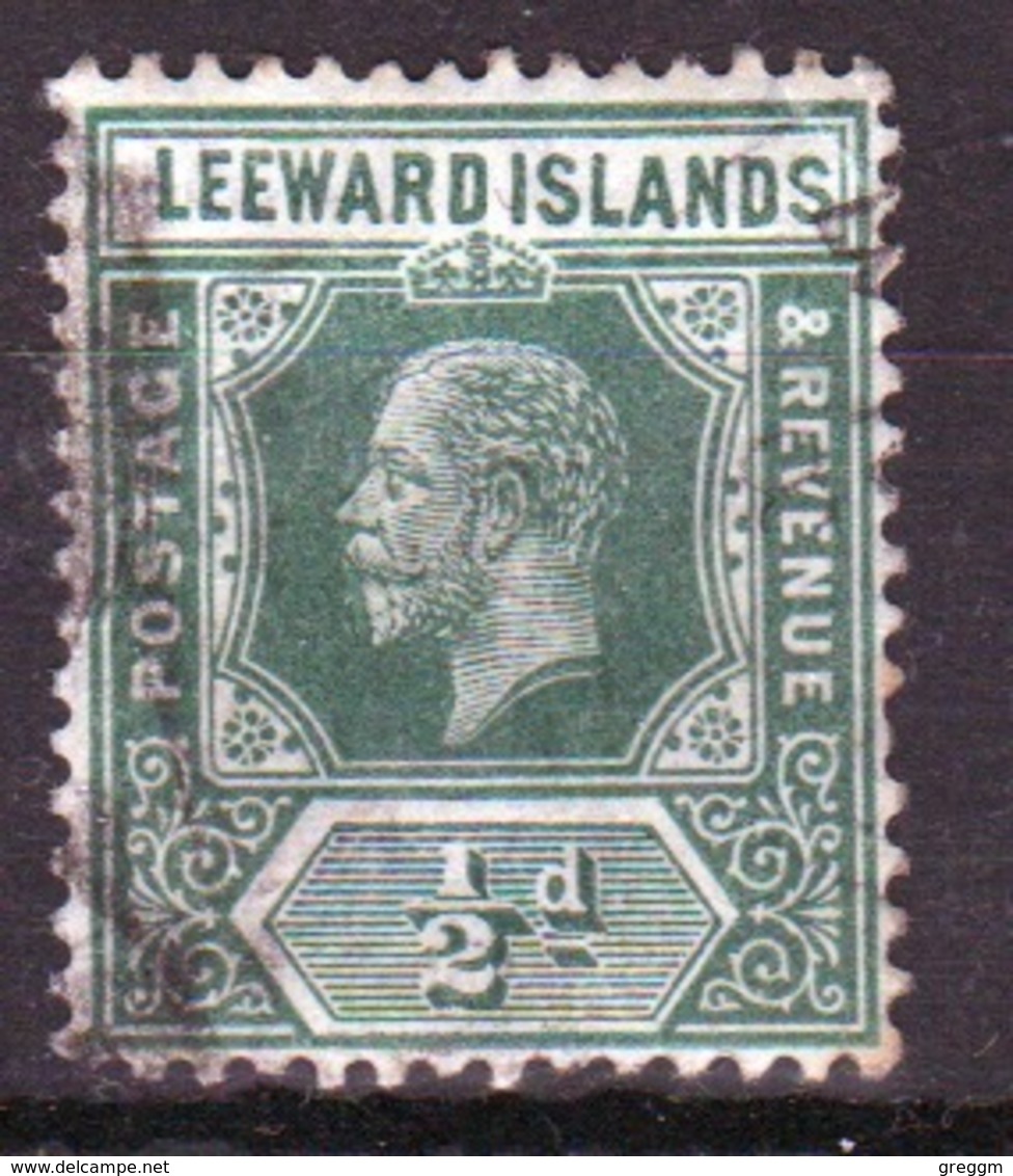 Leeward Islands 1912 Edward VII ½d Yellow Green Single Definitive Stamp. - Leeward  Islands