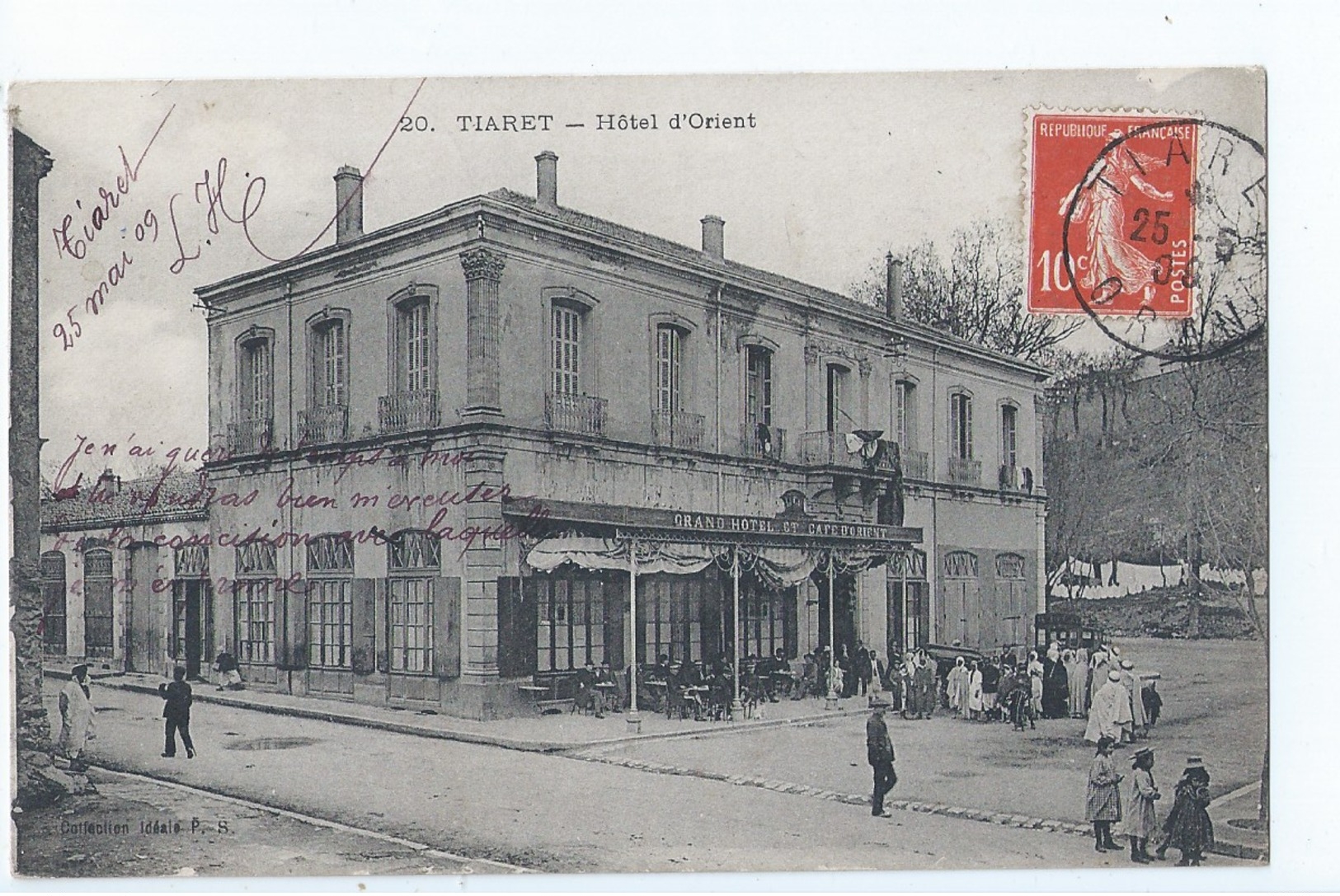 Cpa -  Algerie     Tiaret  Hotel D'orient    1909 - Tiaret