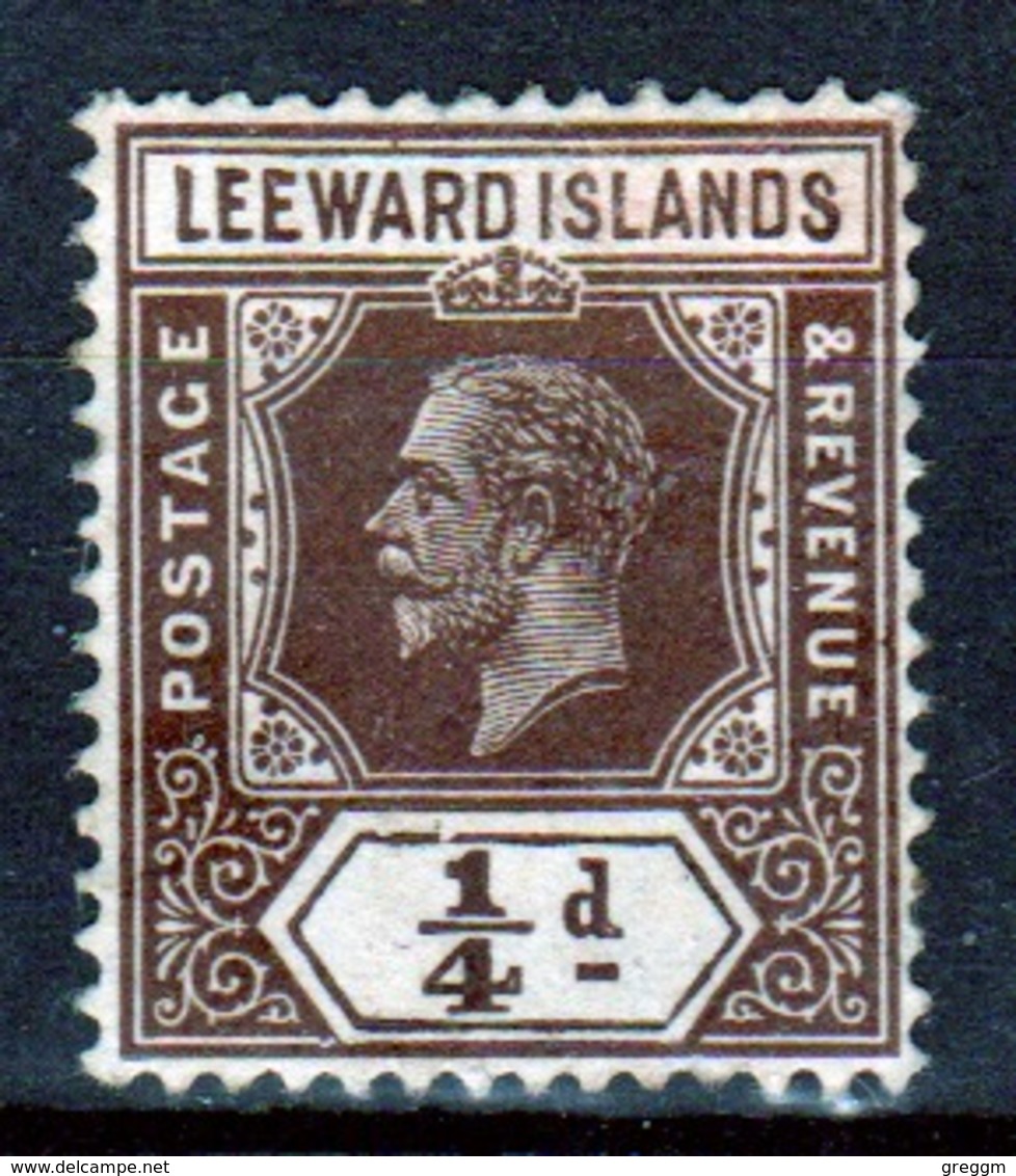 Leeward Islands 1912 Edward VII ¼d Brown Single Definitive Stamp. - Leeward  Islands