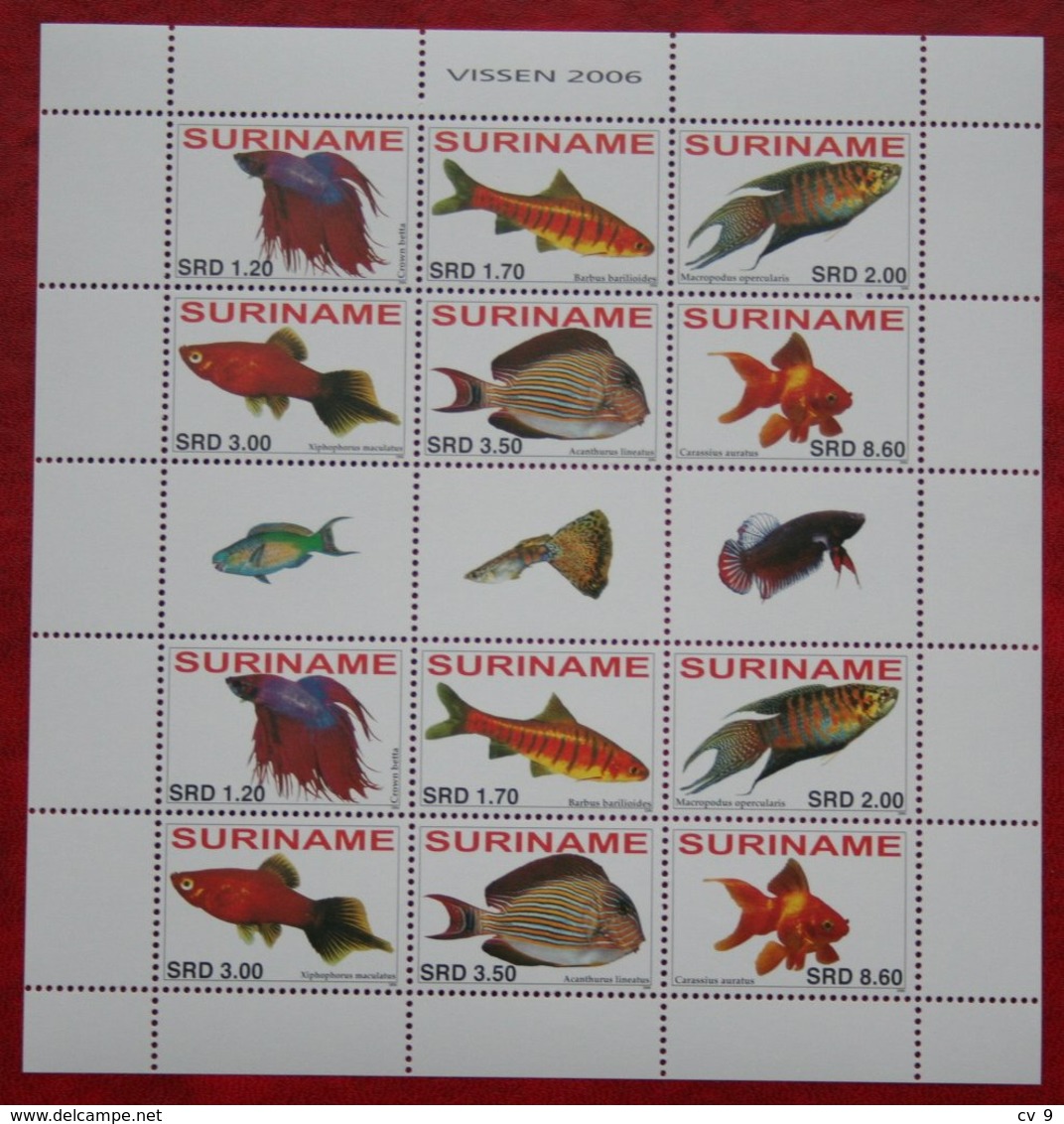 Surinam / Suriname 2006 POISSONS TROPICAUX FISH VIS VISSEN (ZBL 1395-1400 Mi -  Sc -) POSTFRIS / MNH ** - Suriname