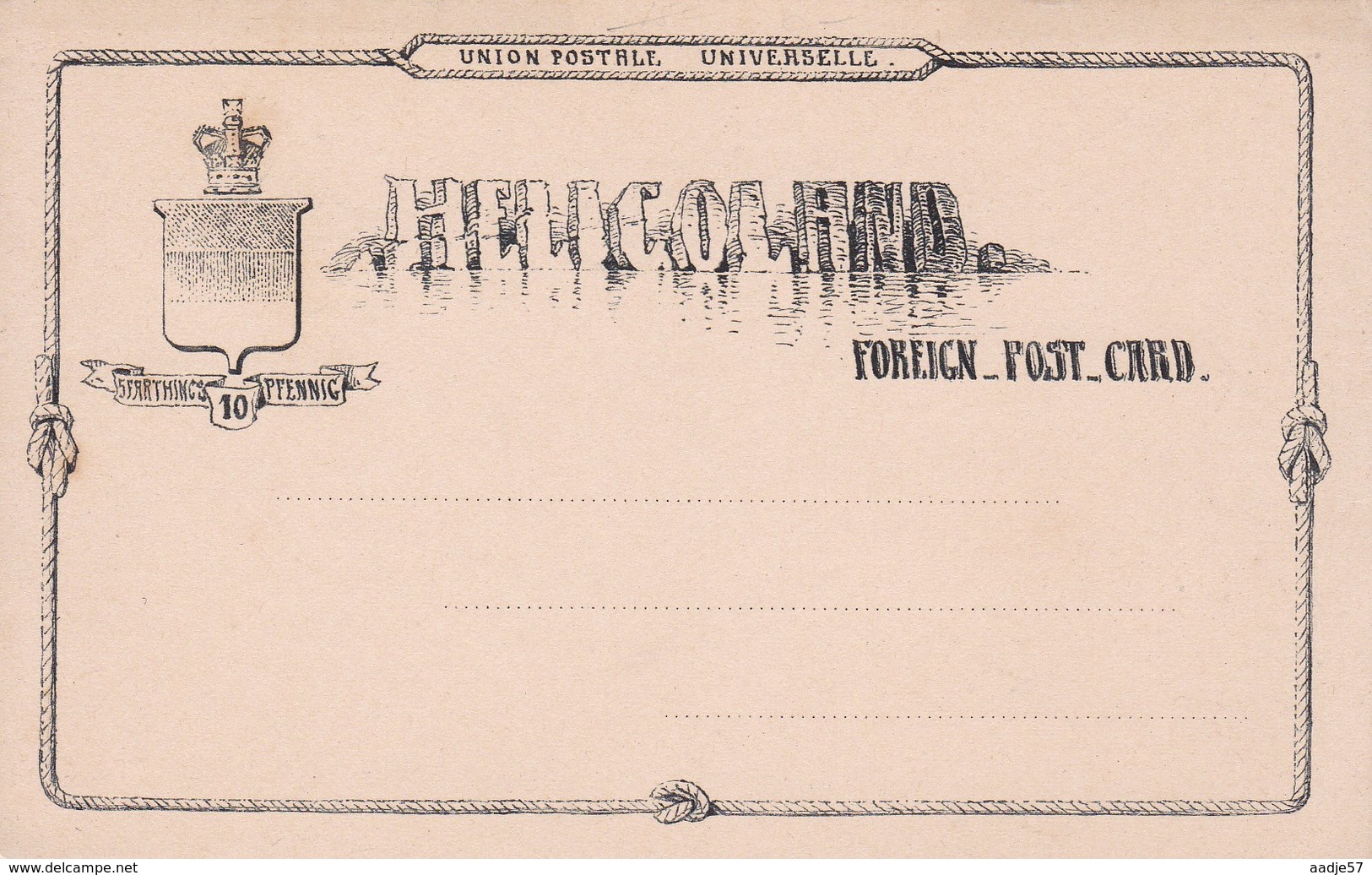 HELIGOLAND 1890 - Entire Foreign Postal Card - Héligoland