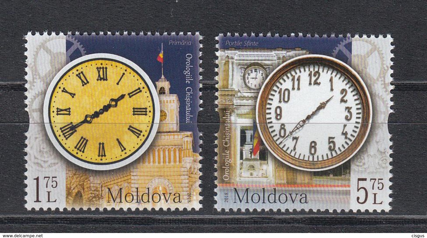 Moldova Moldawien MNH** 2018 Moldova - Clocks Of Kishinev Mi 1063-64 - Moldova