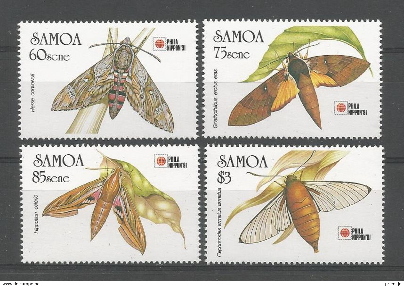 Samoa 1991  Insects Y.T. 730/733 ** - Samoa