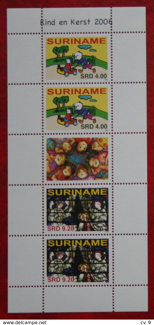 Surinam / Suriname 2006 Minisheet Kinderzegels Child Welfare XMas Kerst Noel (ZBL 1401-1402 Mi 2071 ) POSTFRIS / MNH ** - Suriname