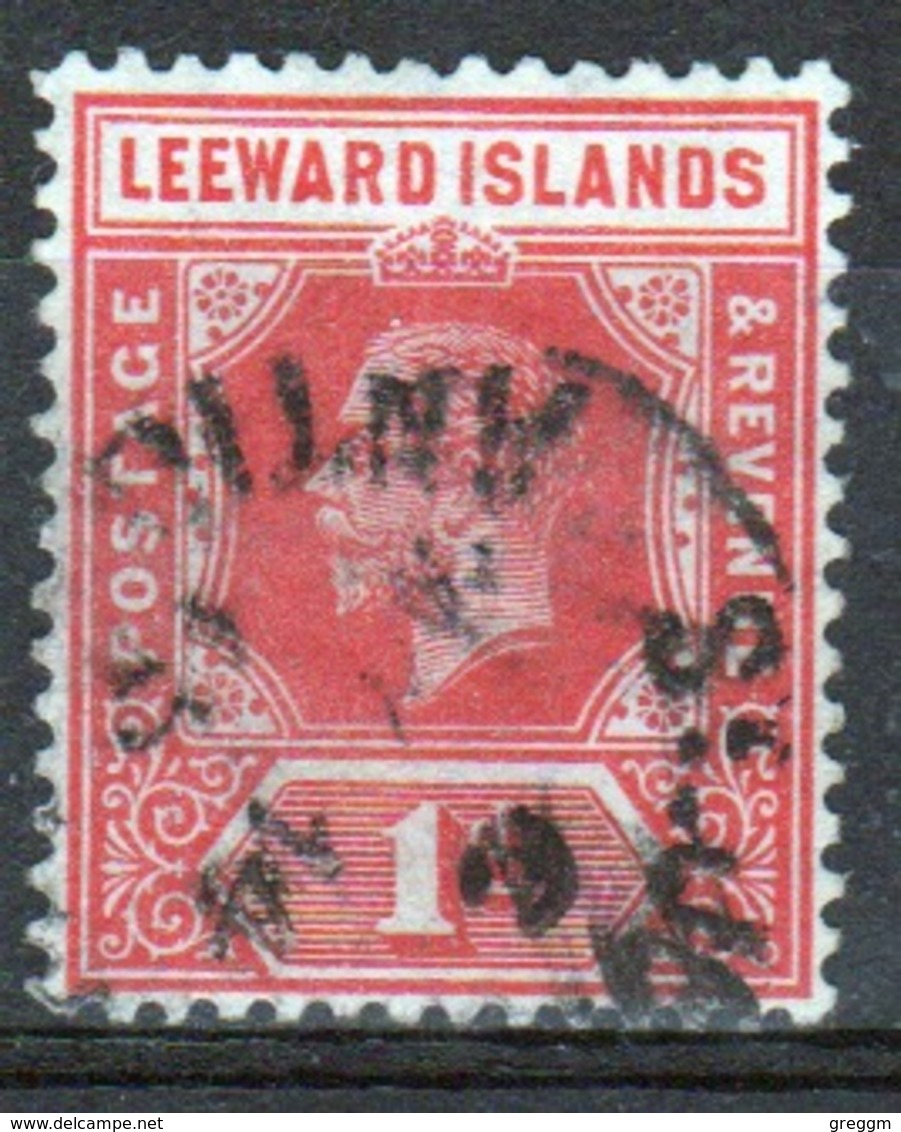 Leeward Islands 1912 Edward VII 1d Red Single Definitive Stamp. - Leeward  Islands
