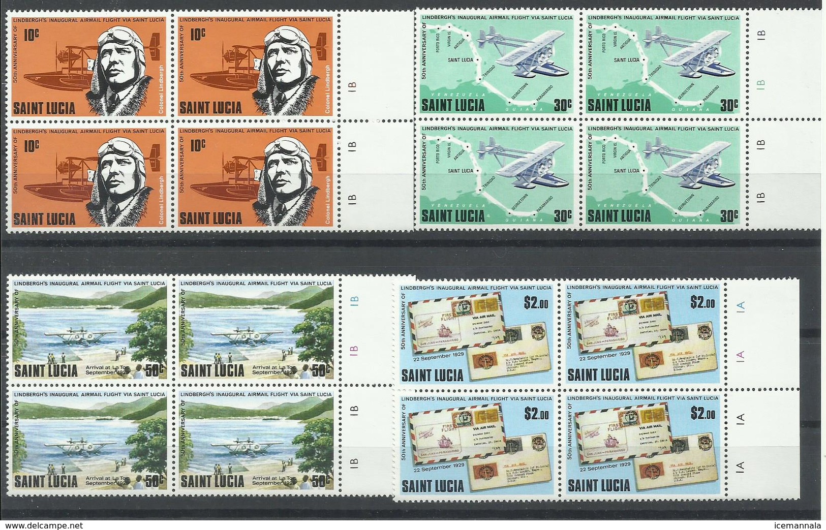 SANTA LUCIA   YVERT  477/80  (B4)  MNH  ** - St.Lucia (1979-...)