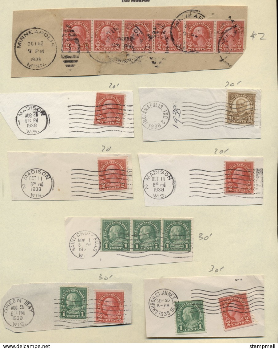 USA 1920's on Assorted Oddments Fourth Bureau issues 16 scans