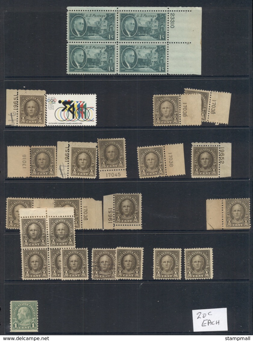 USA 1920's on Assorted Oddments Fourth Bureau issues 16 scans