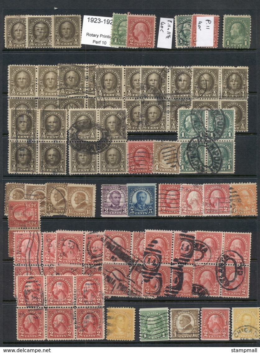 USA 1920's on Assorted Oddments Fourth Bureau issues 16 scans