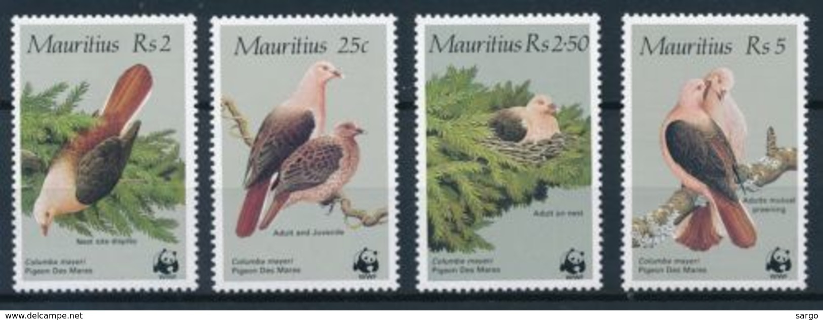 WWF - MAURITIUS - BIRDS  -  1985 - 4  V. -MNH  - - Unused Stamps