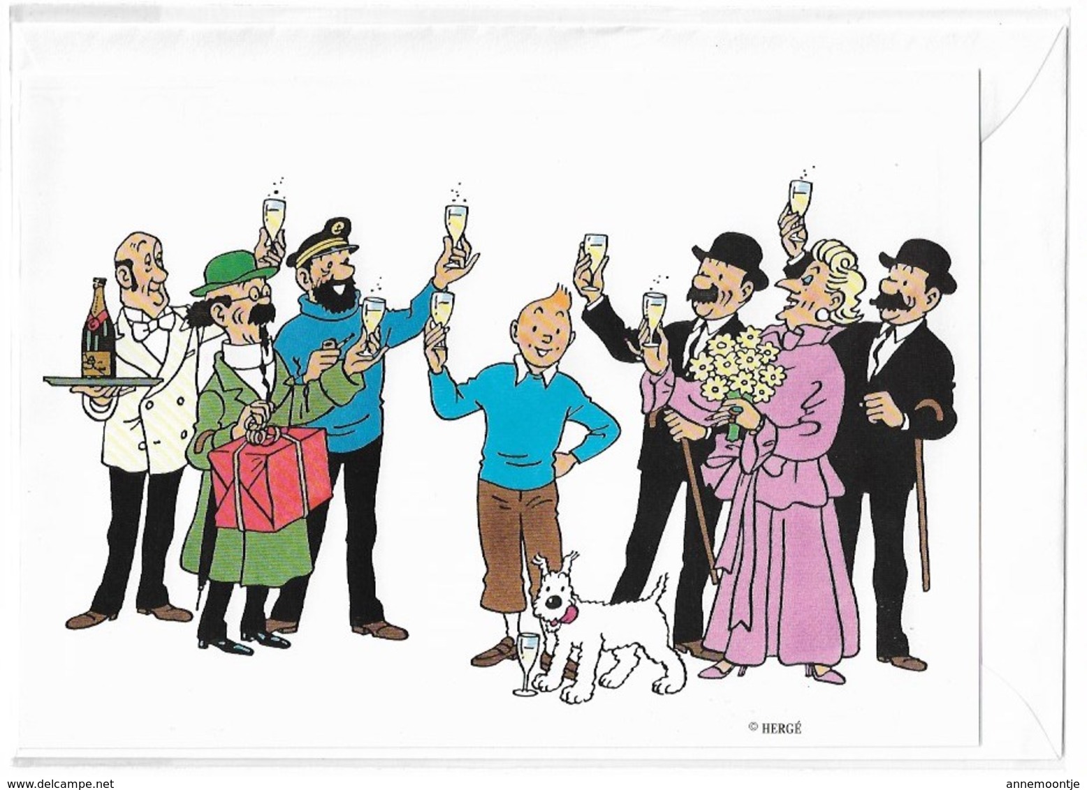 Postogram 92/J10 Tintin- Kuifje (Hergé) - Postogram