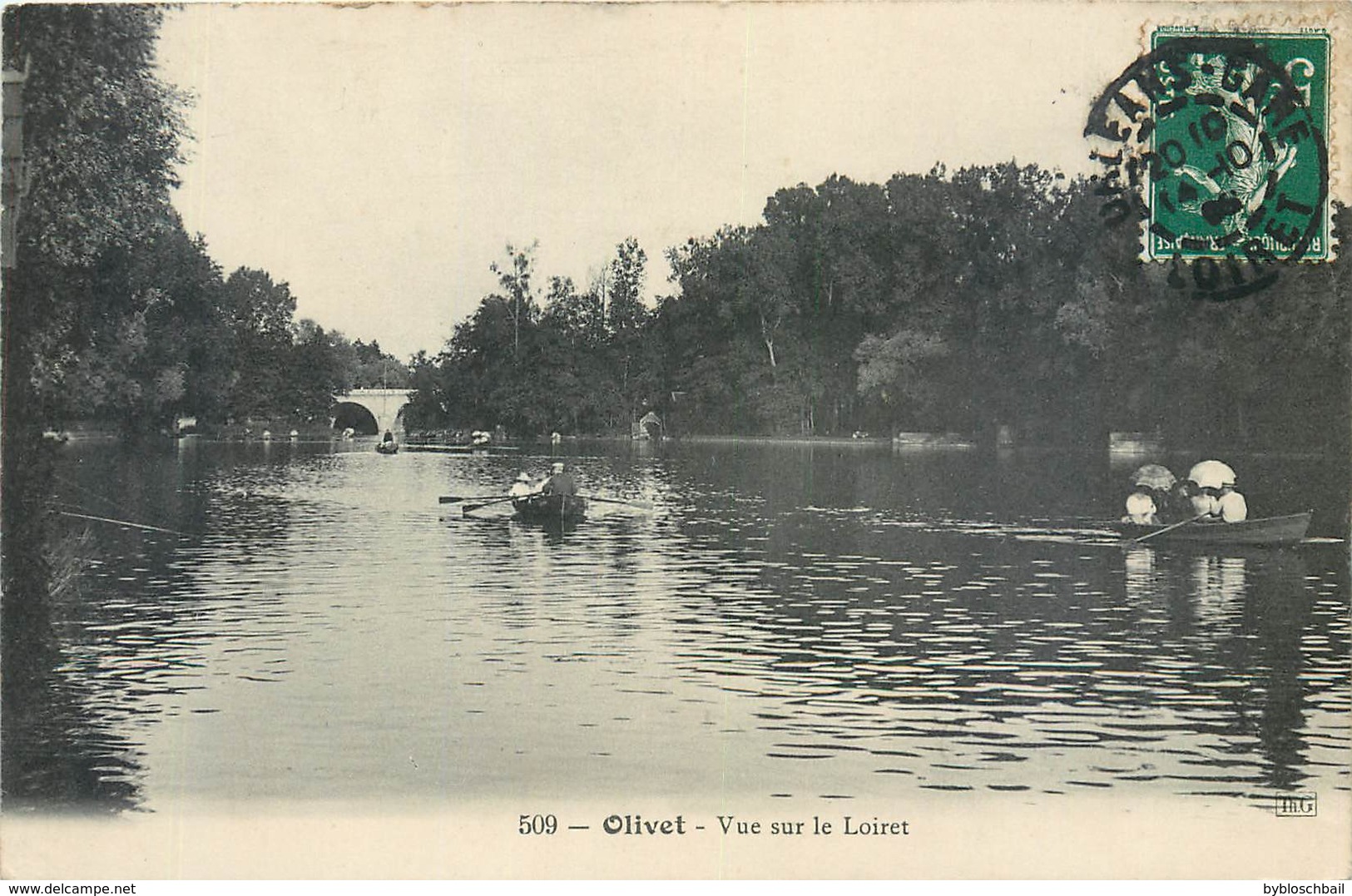 CPA 45 LOIRET Olivet - Lot 2 Cartes Vue Sur Le Loiret  Barques Canotage Pont + Les Bords Du Loiret Petit Accroc En Haut - Autres & Non Classés