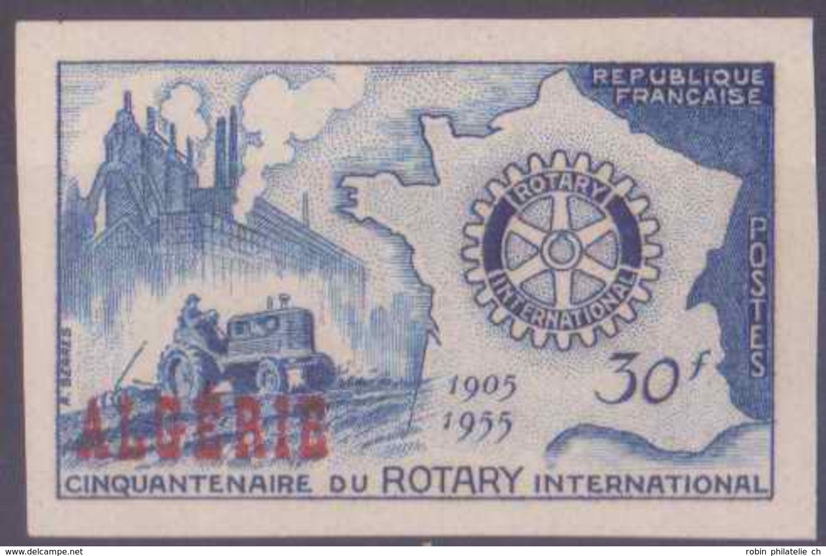 Algérie Non Dentelés N° 328 Rotary 1955 Qualité: ** Cote: 76 € - Neufs