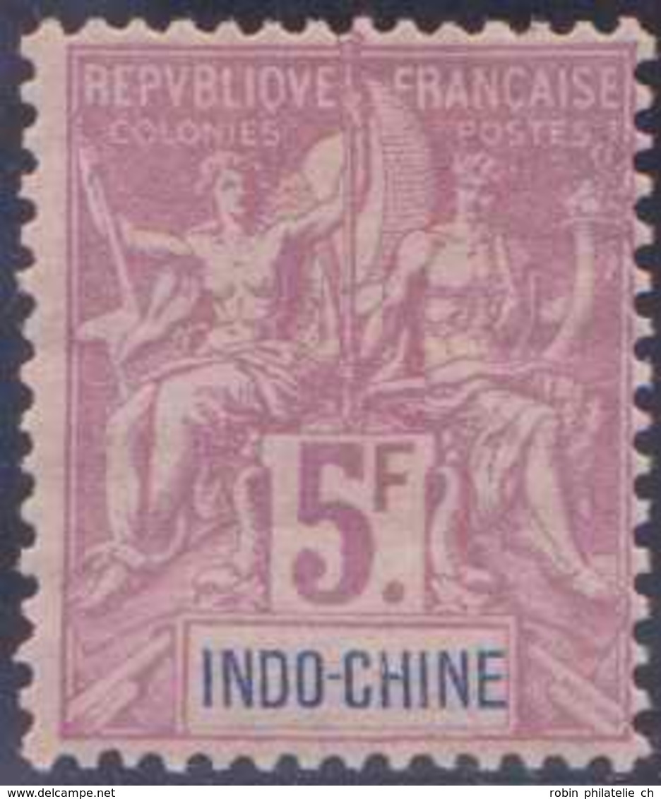 Indochine Postes N° 16 5f  Lilas Groupe Qualité: * Cote: 150 € - Neufs