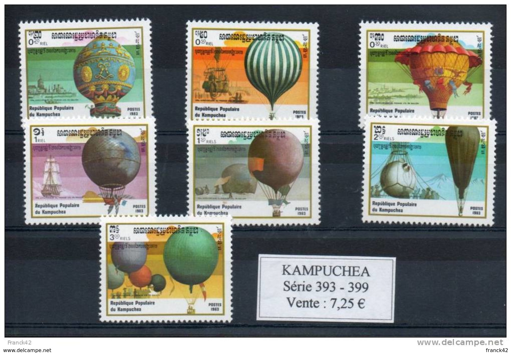 Kampuchéa. Montgolfieres - Kampuchea