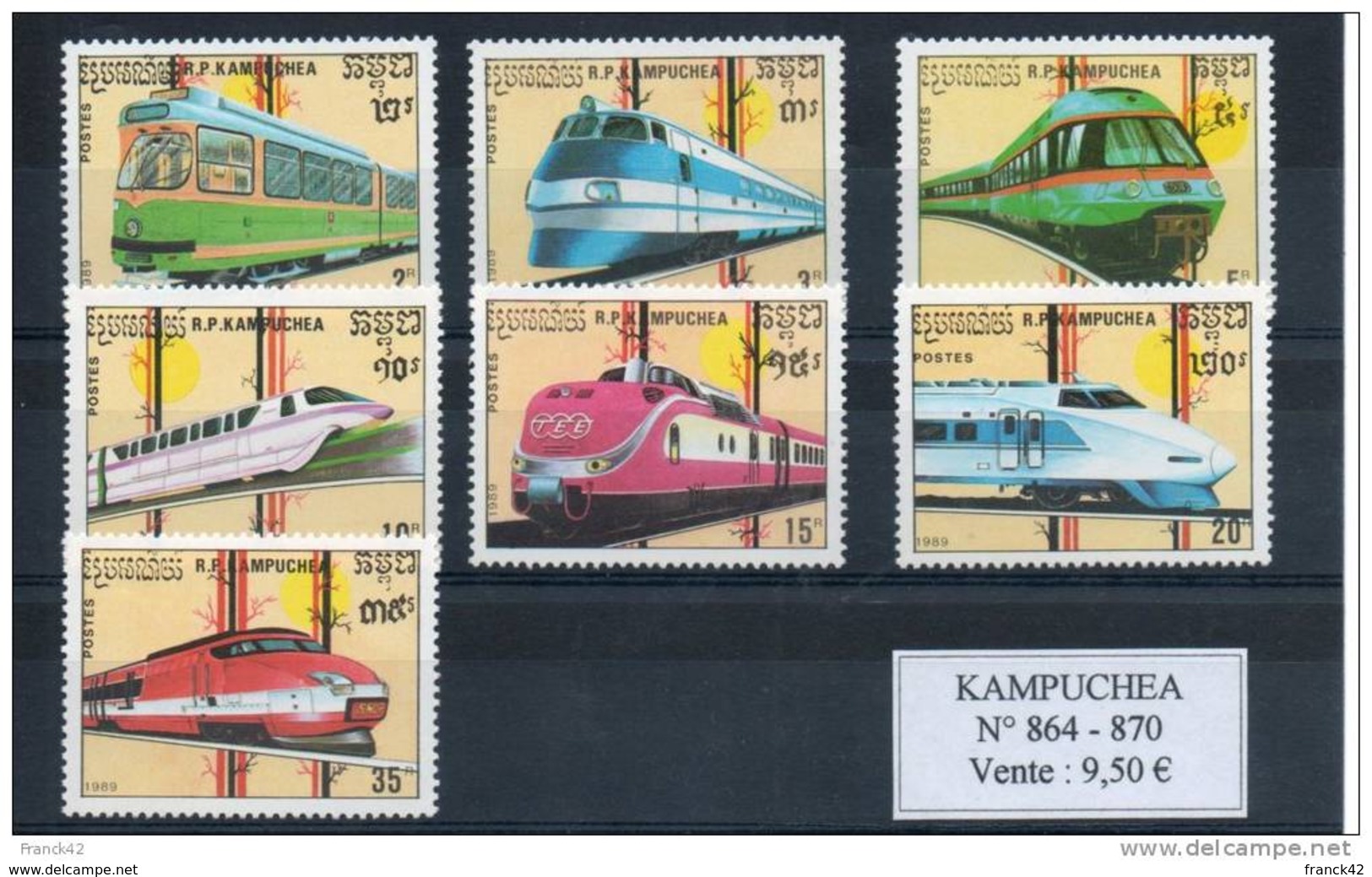 Kampuchéa. Trains - Kampuchea