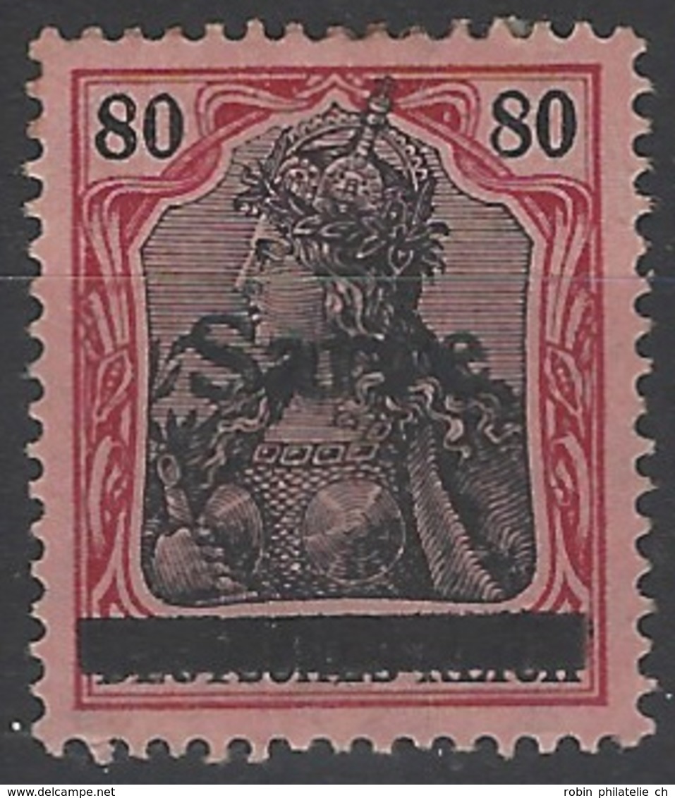 Sarre Postes N° 16 80p Rouge Et Noir Sur Rose Surchargé TB (signé JF Brun) Qualité: * Cote: 300 € - Unused Stamps