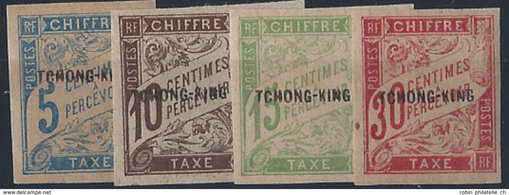 Tchong King Taxes N° 1 à 4 4 Valeurs Qualité: * Cote: 160 € - Neufs