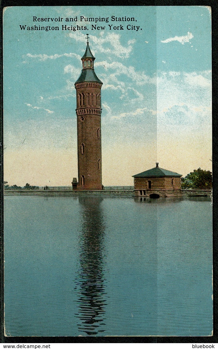 Ref 1243 - USA Postcard - Reservoir & Pumping Station Washington Heights - New York - Other Monuments & Buildings