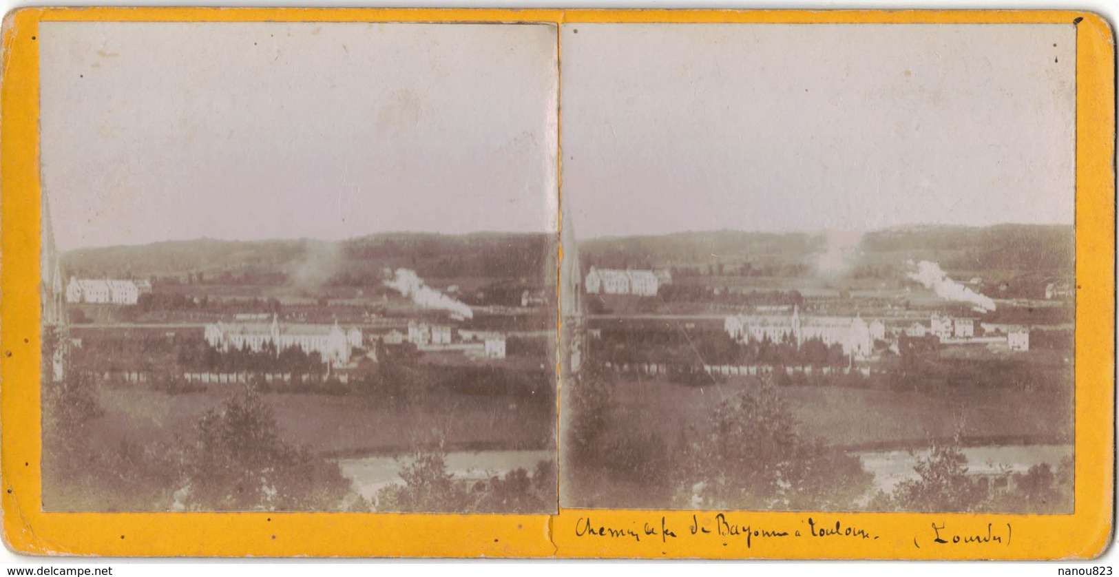 LOURDES CHEMIN DE FER DE BAYONNE A TOULOUSE PHOTO STEREOSCOPIQUE STEREO STEREOVIEW - Fotos Estereoscópicas