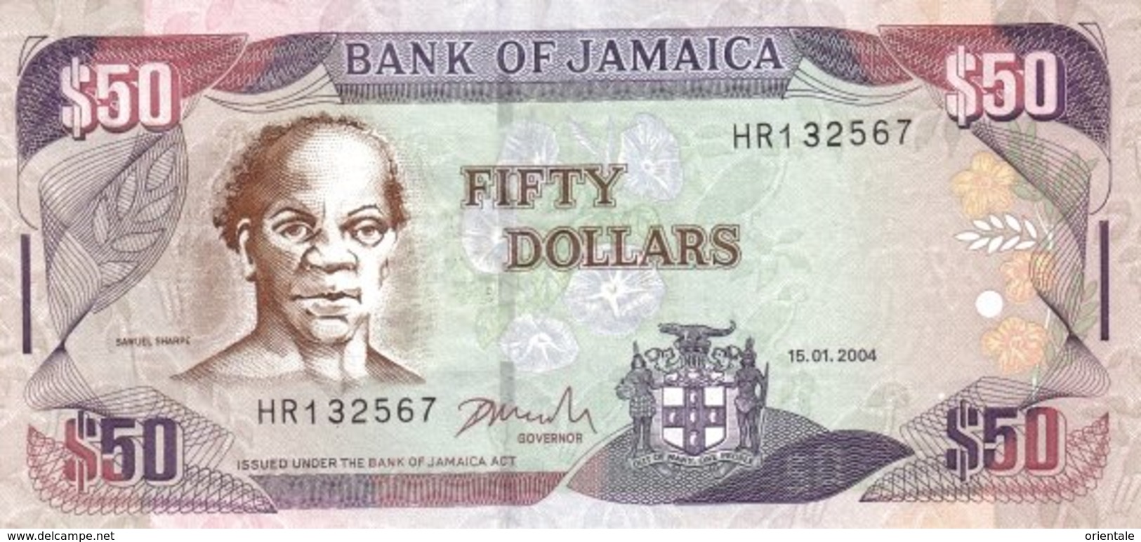 JAMAICA P. 79e 50 D 2004 UNC - Jamaica